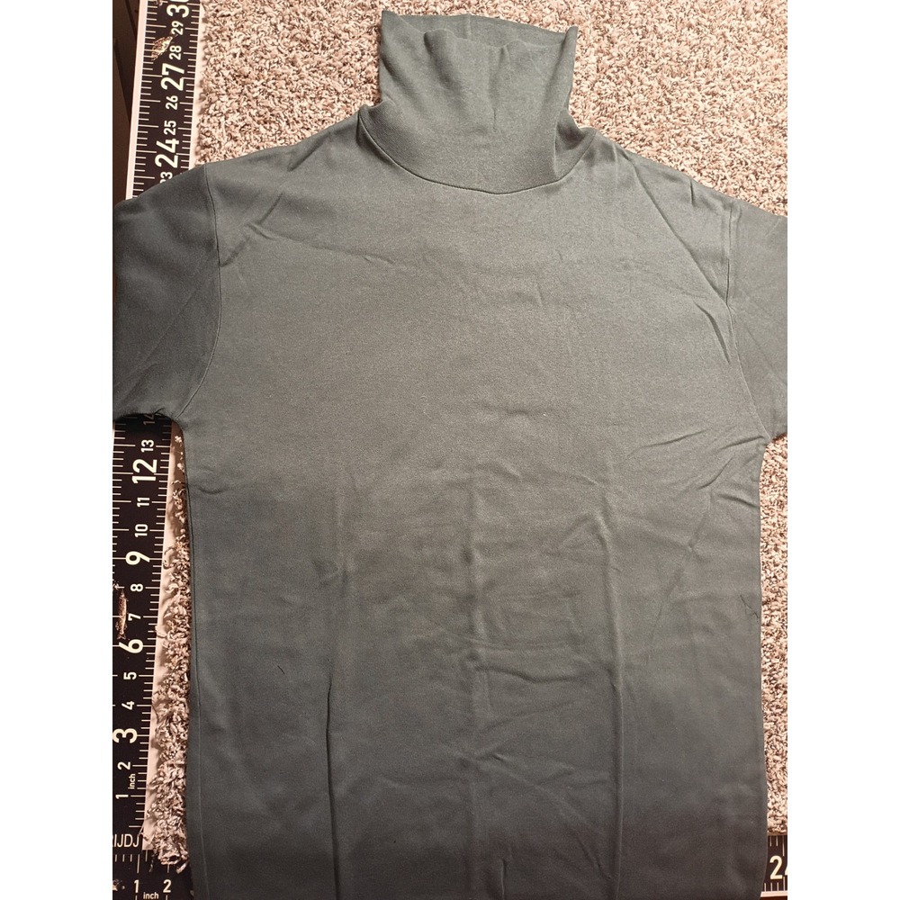Britches Great Outdoors Mens XL Turtleneck Long Sleeve Green Cotton Shirt NWT